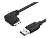 StarTech.com Slim Left-Angle Micro USB 3.0 Cable - M/M - USB 3.1 Gen 1 - USB cable - 50 cm