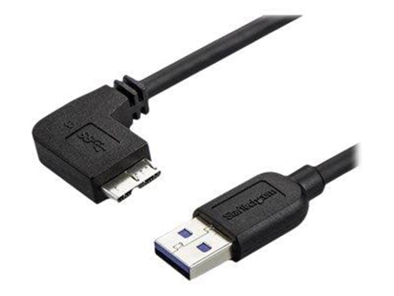 StarTech.com Slim Left-Angle Micro USB 3.0 Cable - M/M - USB 3.1 Gen 1 - USB cable - 50 cm