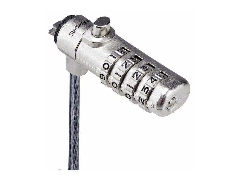 StarTech.com Slim Lock K-Slot Compatible 6.6ft Combination Locking Cable - security cable lock - TAA Compliant