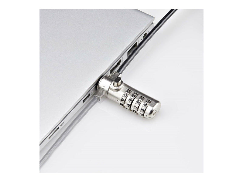 StarTech.com Slim Lock K-Slot Compatible 6.6ft Combination Locking Cable - security cable lock - TAA Compliant