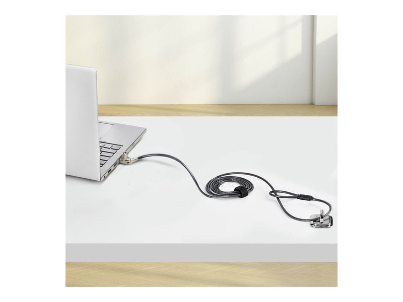 StarTech.com Slim Lock Noble Wedge Slot Compatible 6.6ft Locking Cable - security cable lock - anti-theft - TAA Compliant