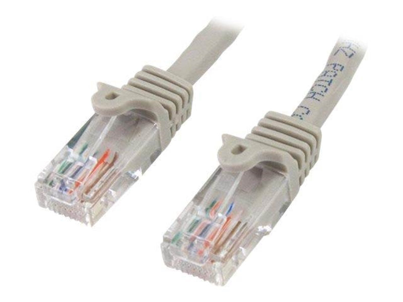 StarTech.com Snagless Cat 5e UTP Patch Cable - patch cable - 15 m - grey - Grau - 15m