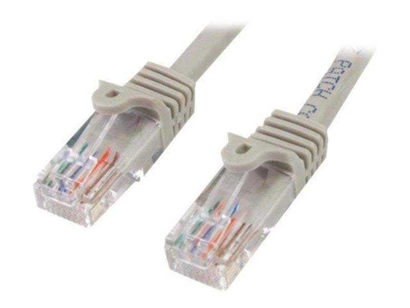 StarTech.com Snagless Cat 5e UTP Patch Cable - patch cable - 3 m - grey - Grau - 3m