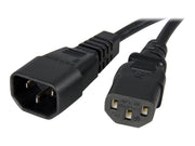 StarTech.com Standard Computer Power Cord Extension C14 to C13 - power extension cable - 1 m