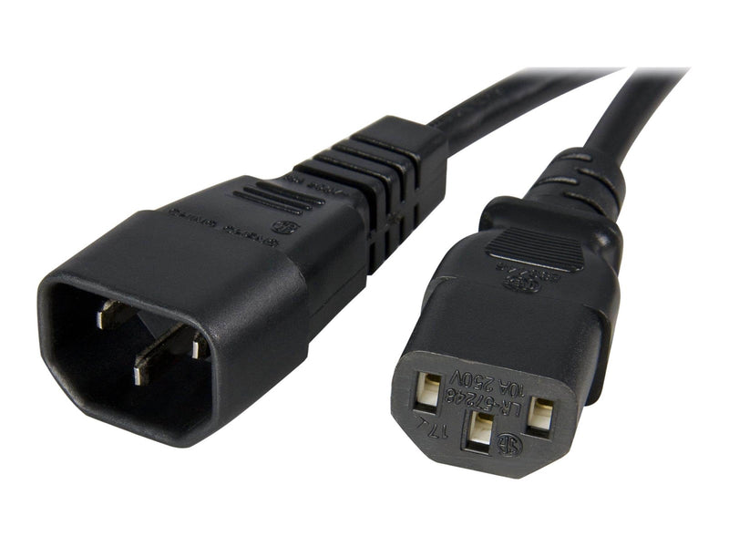 StarTech.com Standard Computer Power Cord Extension C14 to C13 - power extension cable - 1 m