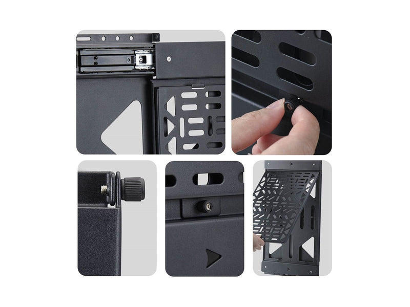 StarTech.com Startech mounting kit - slide-out - for streamer box / media player - accessories mounting 22 lbs (10 kg) behind TV easy access - black - Max 10 kg - recommended for