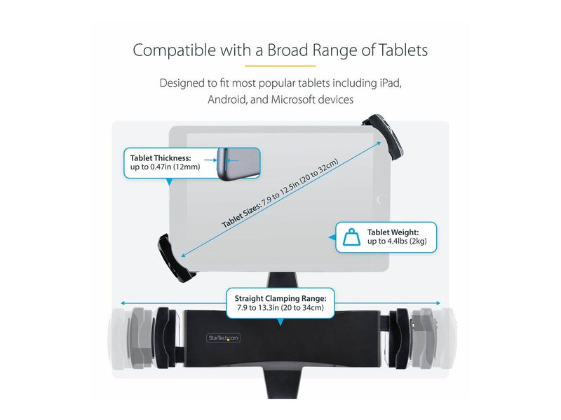 StarTech.com TABLET-VESA-ADAPTER - Max 2 kg - recommended for 7.9" - 12.5"