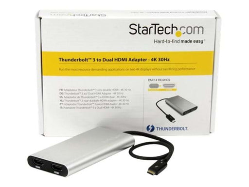 StarTech.com Thunderbolt 3 Dual HDMI Adapter - 4K 60Hz - Silver