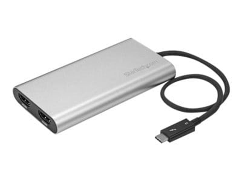 StarTech.com Thunderbolt 3 Dual HDMI Adapter - 4K 60Hz - Silver
