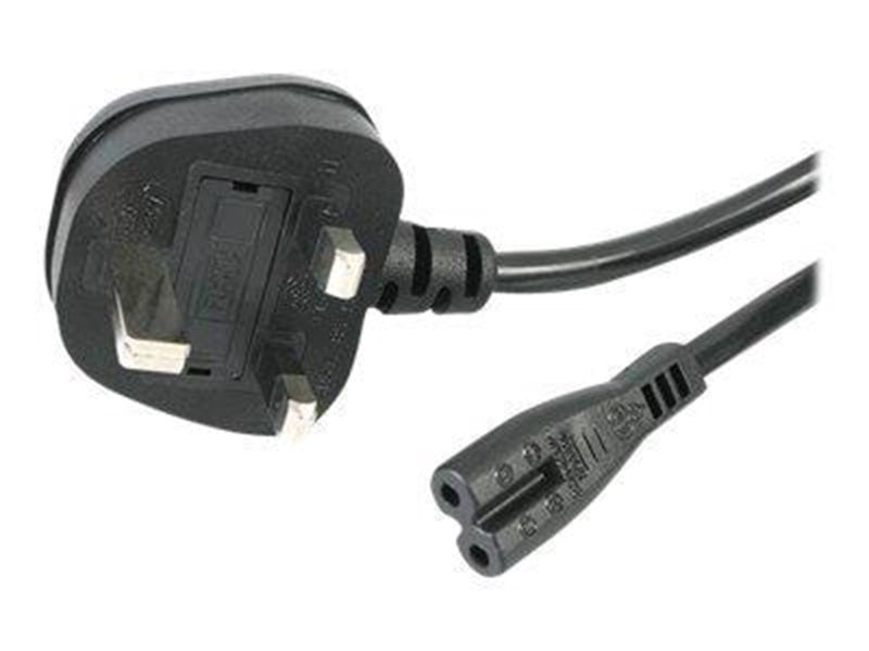 StarTech.com UK Laptop Power Cord 2 Slot for UK BS1363 to C7 - power cable - 1 m