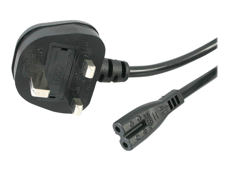 StarTech.com UK Laptop Power Cord 2 Slot for UK BS1363 to C7 - power cable - 1 m