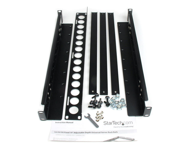 StarTech.com UNIRAILS1U - 1U - Fixed Rack Rails
