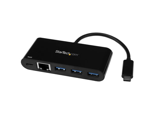StarTech.com US1GC303APD USB-C to Ethernet Adapter with 3-Port USB 3.0 Hub and Power Delivery