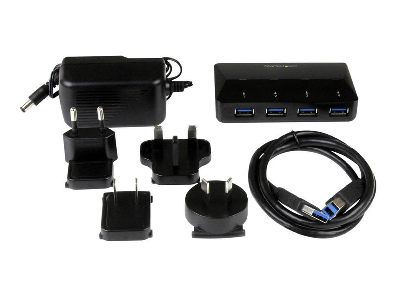 StarTech.com USB 3.0 Hub 4-Port plus Dedicated Charging Port USB-Hubs - USB 3.2 - 4 - Schwarz