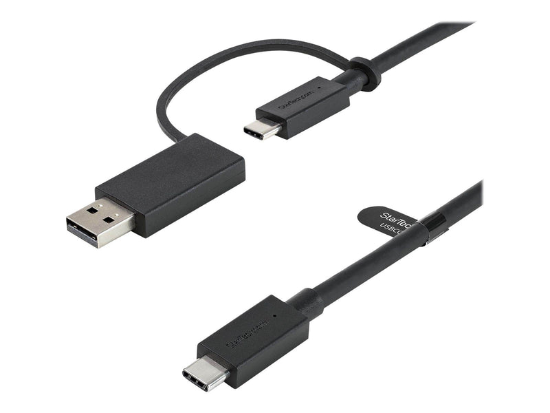 StarTech.com  USB C Cable USB-A Adapter Dongle Hybrid 2-in-1 USB C Cable 1m