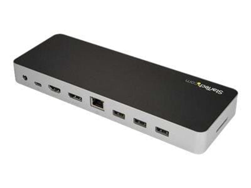 StarTech.com USB-C Dual-4K Monitor Docking Station for Laptops - 60W USB Power Delivery - SD Card Reader - docking station