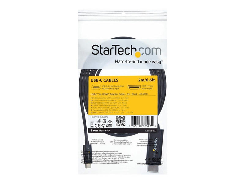 StarTech.com USB-C - HDMI - 2m - Schwarz