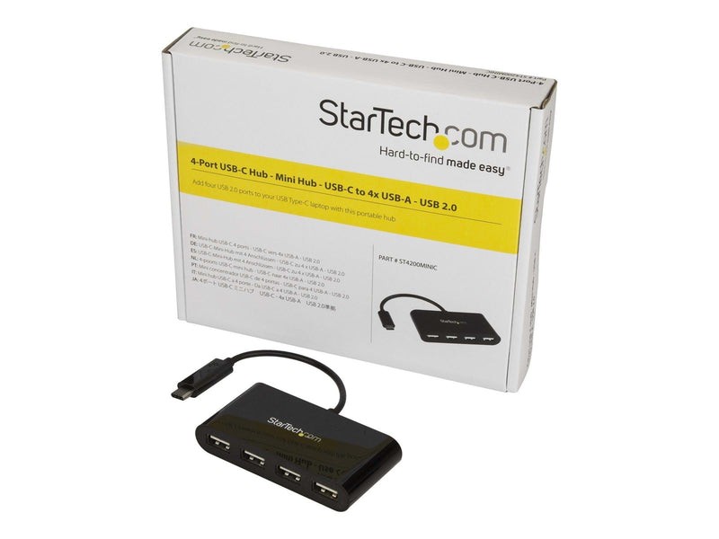 StarTech.com USB-C Hub 4-Port USB-Hubs - USB 2.0 - 4 - Schwarz