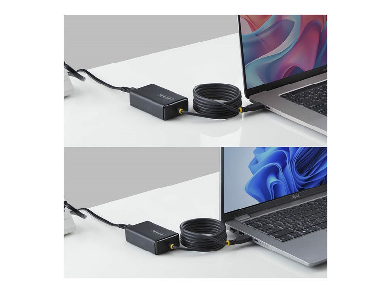 StarTech.com - USB-C power adapter - with 1.5m Tethered USB-C Cable - 65 Watt Netzteile - 65 Watt - ATX - 80 Plus