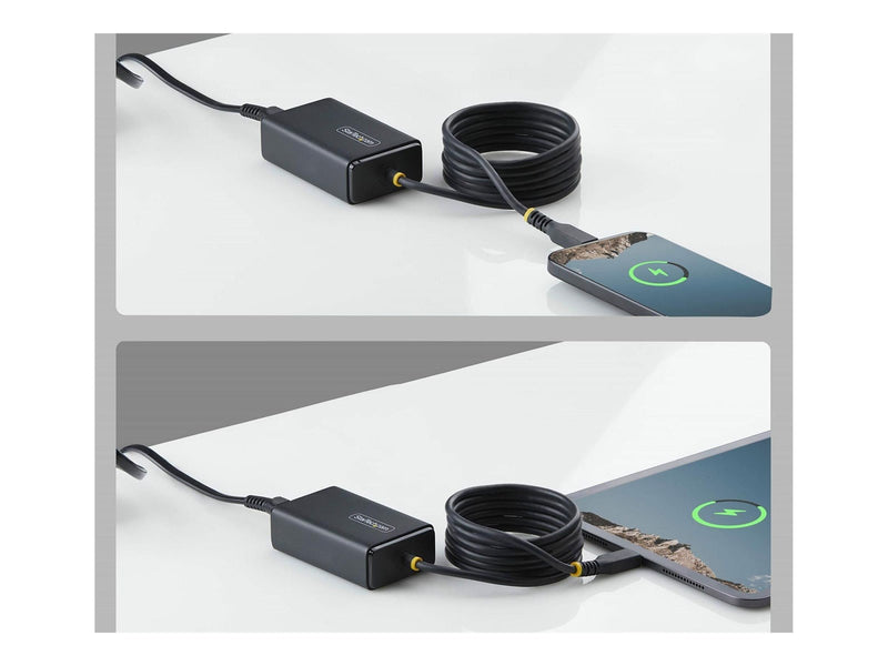 StarTech.com - USB-C power adapter - with 1.5m Tethered USB-C Cable - 65 Watt Netzteile - 65 Watt - ATX - 80 Plus