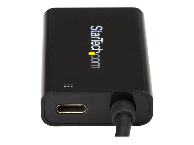 StarTech.com USB-C to 4K HDMI Adapter - 60 Watt USB Power Delivery - Black - external video adapter - black