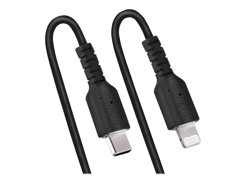 StarTech.com USB C to Lightning Cable 1m (3ft) MFi Certified Coiled iPhone Charger Cable Black