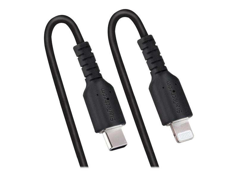 StarTech.com USB C to Lightning Cable 1m (3ft) MFi Certified Coiled iPhone Charger Cable Black