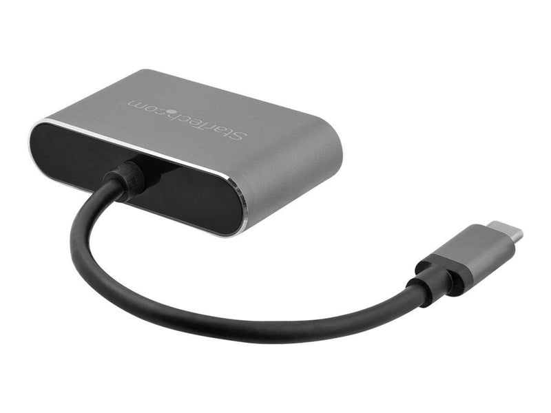 StarTech.com USB C to VGA and HDMI Adapter - Aluminum - USB-C Multiport - external video adapter - IT6222 - space grey