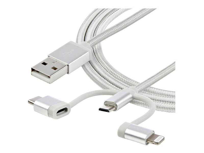 StarTech.com USB Multi Charging Cable - Lightning USB-C Micro-USB - USB cable - 1 m