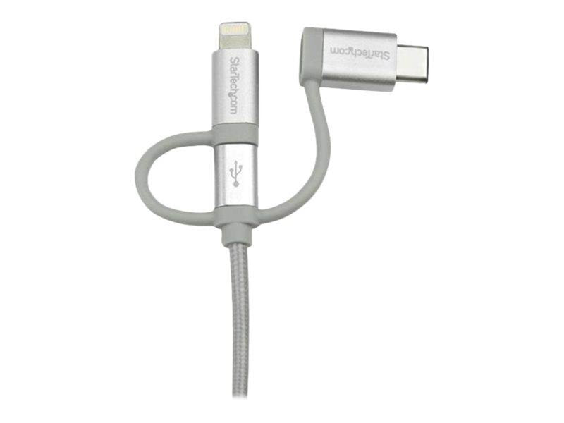 StarTech.com USB Multi Charging Cable - Lightning USB-C Micro-USB - USB cable - 1 m
