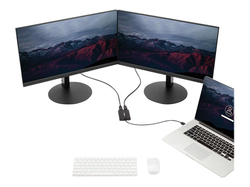 StarTech.com USB to Dual DisplayPort Adapter - 4K 60Hz - USB 3.0 (5Gbps) - external video adapter - DisplayLink DL-6950 - black