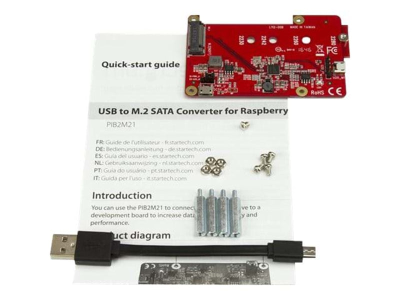 StarTech.com USB to mSATA Converter for Raspberry Pi and Development Boards