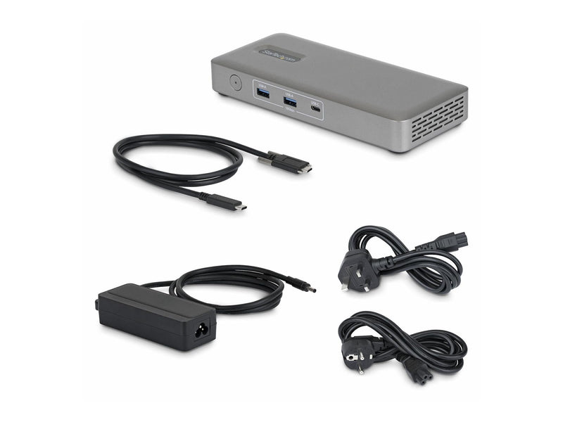 StarTech.com USB4 Docking Station Driverless Dual 4K 144Hz for Mac and Windows Universal USB-C Dock with DisplayPort 100W PD and 2.5GbE