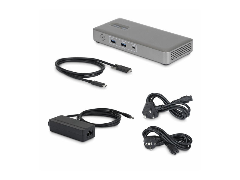StarTech.com USB4 Docking Station Driverless Dual 4K 144Hz for Mac and Windows Universal USB-C Dock with DisplayPort 100W PD and 2.5GbE