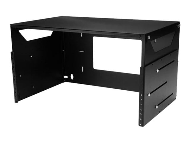 StarTech.com Wall-Mount Server Rack with Built-in Shelf - Solid Steel - 4U