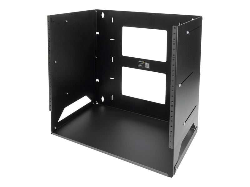 StarTech.com Wall-Mount Server Rack with Built-in Shelf - Solid Steel - 8U rack (wall mount) - 8U