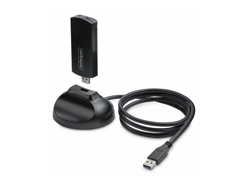StarTech.com Wi-Fi 6E USB Adapter/Dongle For Desktop/Laptop PC Wireless NIC w/Foldable Antenna WiFi Adapter Supports 802.11 b/g/n/ac/ax 2.4/5/6 GHz Network Compatible - network adapter - USB 3.0