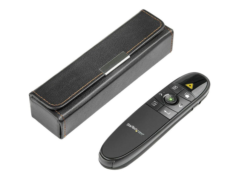 StarTech.com Wireless Presentation Remote w/ Green Laser Pointer - 90' presentation remote control - black