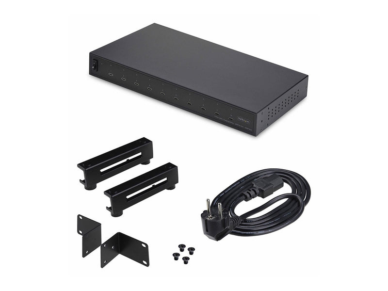 StarTech.com - hub - 10 ports - rack-mountable USB-Hubs - 10 - Schwarz