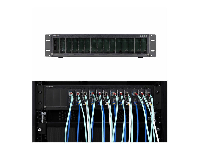 StarTech.com - modular expansion base - media converter chassis - TAA Compliant