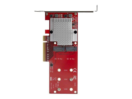 StarTech.com x8 Dual M.2 PCIe SSD Adapter - PCIe 3.0 - PCI Express M.2 SSD Adapter Card- For PCIe NVMe and PCIe AHCI M.2 SSDs - interface adapter - M.2 Card - PCIe 3.0 x8