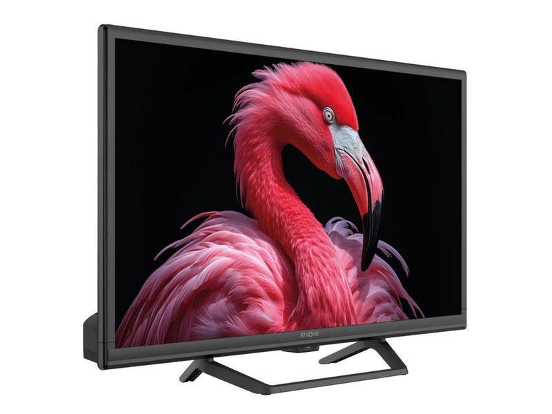 Strong 24" Flachbild TV LED 720p High Dynamic Range 10 (HDR10) HD 12V GOOGLE TV Central Stand | HDR 10