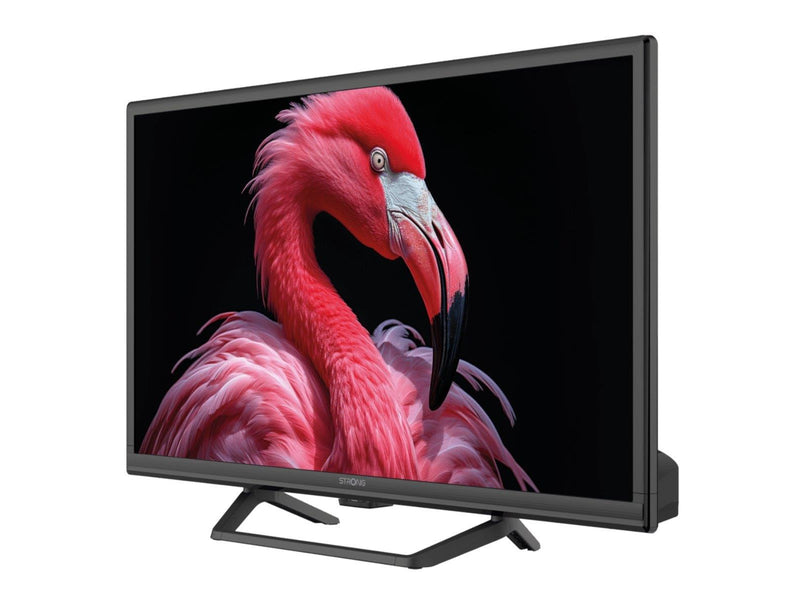 Strong 24" Flachbild TV LED 720p High Dynamic Range 10 (HDR10) HD 12V GOOGLE TV Central Stand | HDR 10