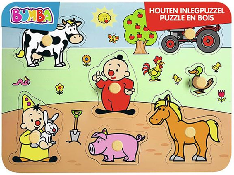 Studio 100 Bumba Wooden Stud Puzzle Farm 7 pcs. Holz