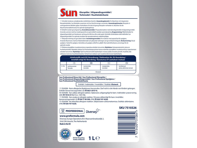 Sun Professional Rinse Aid 1L