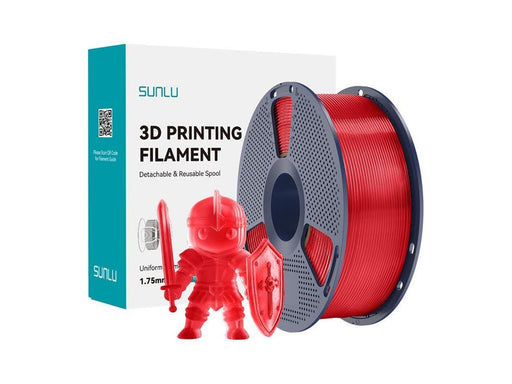 Sunlu PLA+ Filament (Transparent Red)