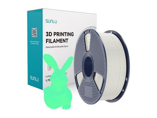 Sunlu PLA Glow-in-the-Dark Filament (White and Gre