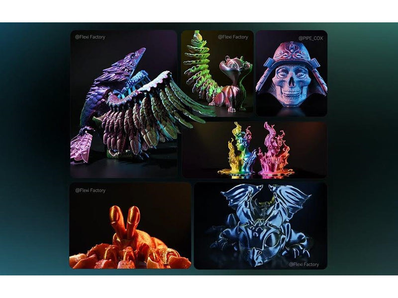 Sunlu PLA+ Silk Dual-Color Filament - Black and Blue