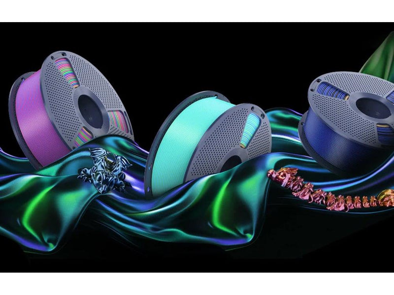 Sunlu PLA+ Silk Dual-Color Filament - Black and Blue