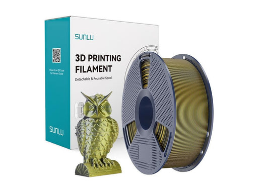 Sunlu PLA+ Silk Dual-Color Filament - Black and Gold
